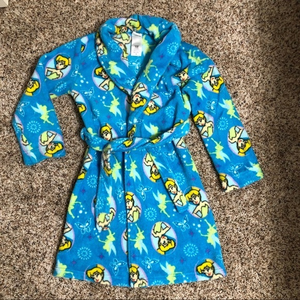 Tinkerbell fleece robe Disney Fairies‎ size 7/8